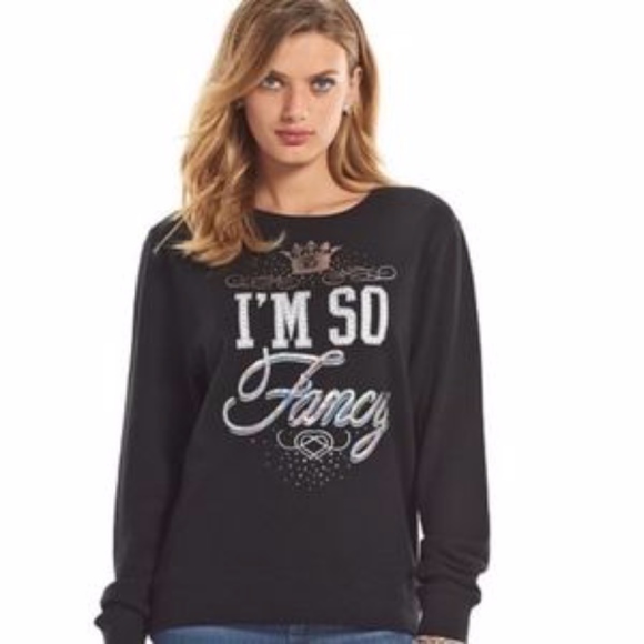 Juicy Couture Tops - JUICY COUTURE Black I'm So Fancy Sweatshirt M